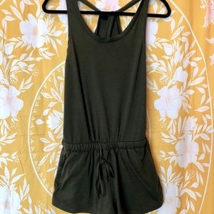 Flirty Army Green Romper